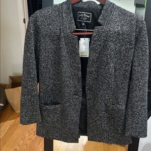 Lucky Brand Black and White Textured Blazer